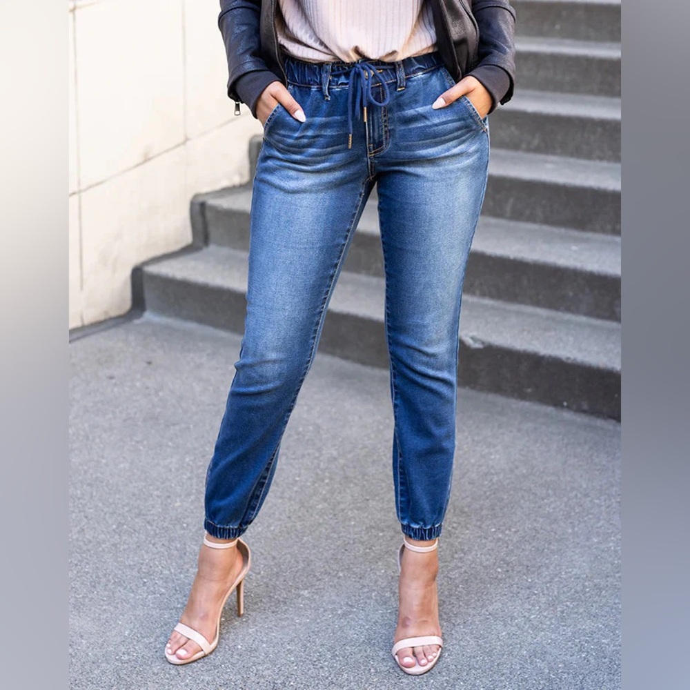 Grace & Lace Womens Denim Joggers